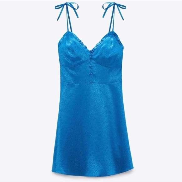Zara Dresses & Skirts - 🫐Zara Satin Effect Dress